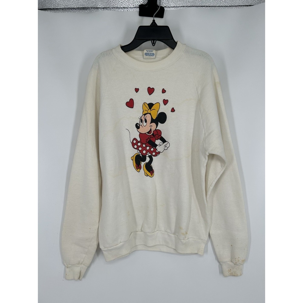 Vintage Disney Minnie Mouse Crewneck Sweatshirt 90s Graphic Made In USA‎ XL